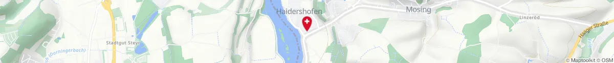Map representation of the location for HAIHO-Apotheke Haidershofen in 4431 Haidershofen